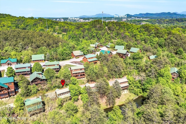 3412 Merlin Way, Pigeon Forge, TN 37862 - bird's eye view featuring a forest view and a mountain view