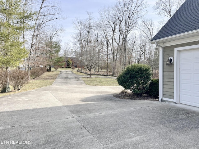 view of street featuring driveway