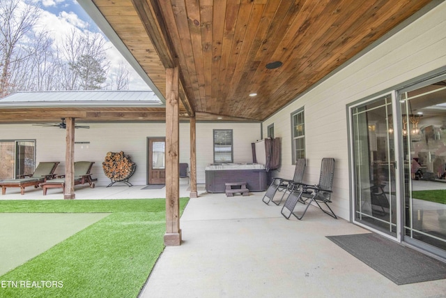 view of patio featuring an outdoor living space