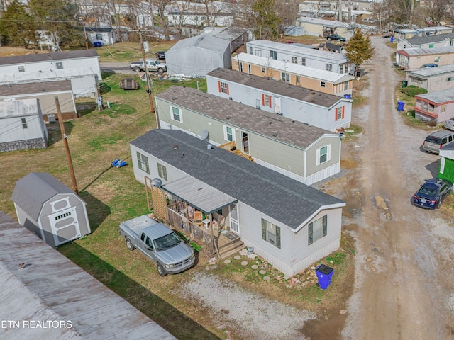 aerial view with a residential view