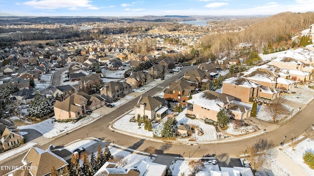 aerial view featuring a residential view