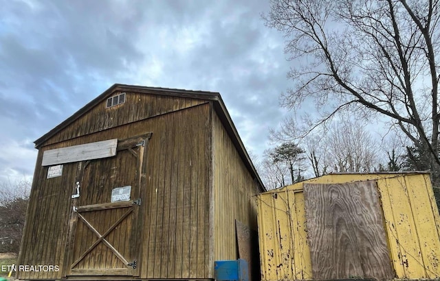 view of barn