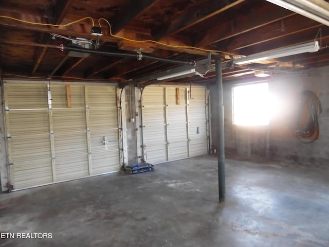 garage featuring metal wall