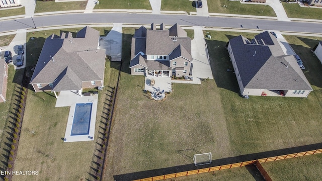 drone / aerial view with a residential view