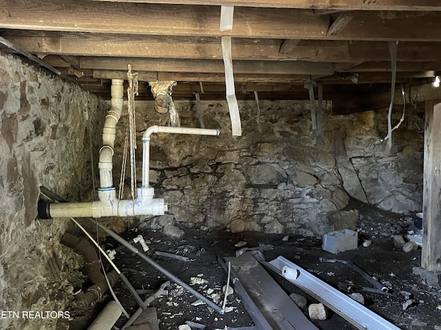 interior details featuring crawl space