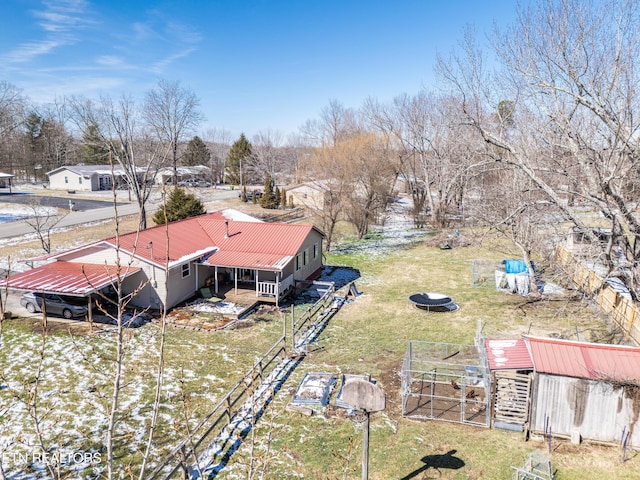 aerial view featuring a residential view