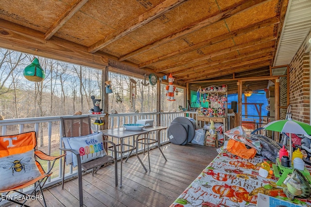 view of sunroom