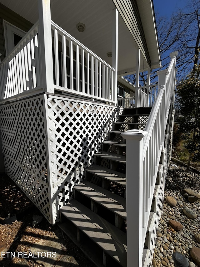 view of stairs