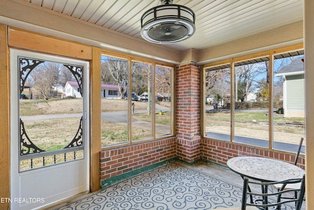 view of sunroom