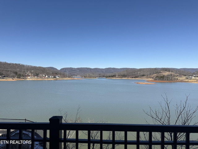 water view featuring a mountain view