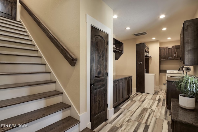 245 Harrison Bend Rd, Loudon, TN 37774 - staircase featuring visible vents and recessed lighting