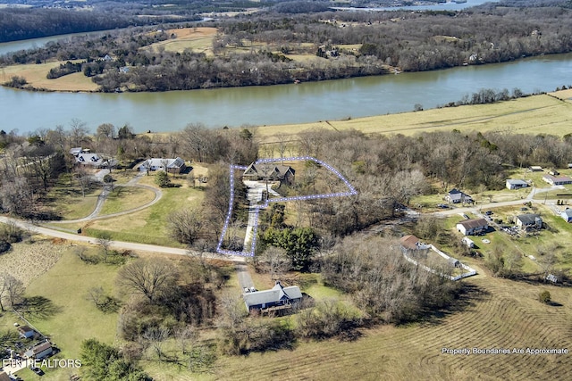 245 Harrison Bend Rd, Loudon, TN 37774 - aerial view featuring a water view