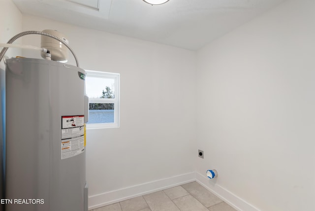 utility room featuring electric water heater