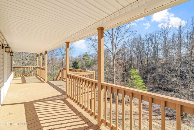 view of wooden terrace