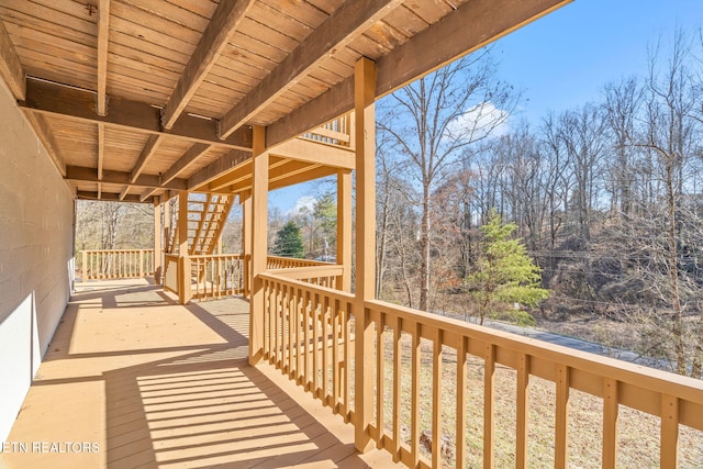 view of wooden terrace