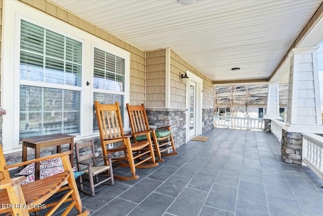 view of patio with covered porch