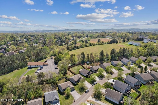 drone / aerial view with a residential view