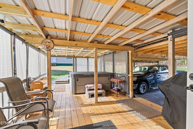 view of sunroom