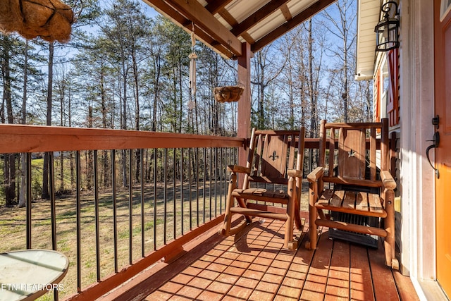view of wooden terrace