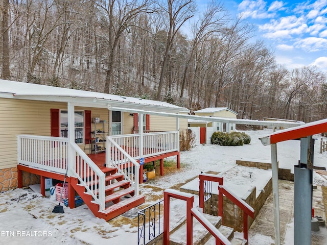 exterior space featuring covered porch