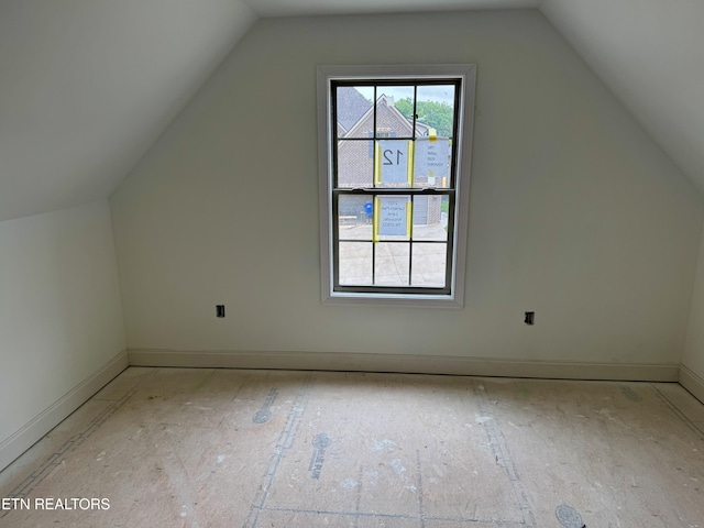 2127 Lantern Park Ln, Knoxville, TN 37932 - additional living space featuring lofted ceiling and baseboards