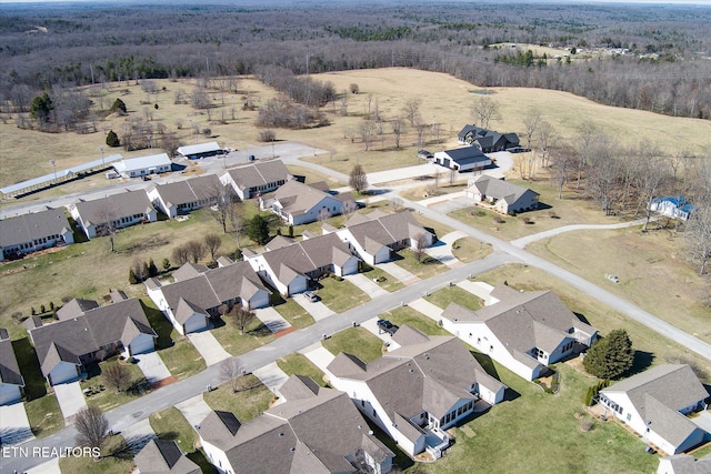 drone / aerial view with a residential view