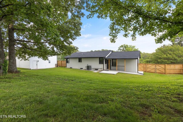 11433 Turkey Creek Rd, Knoxville, TN 37934 - rear view of house featuring a patio area and central air condition unit
