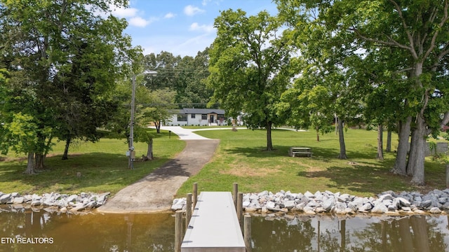 11433 Turkey Creek Rd, Knoxville, TN 37934 - dock featuring a water view and a lawn