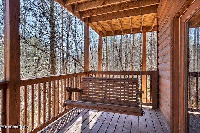 view of wooden terrace