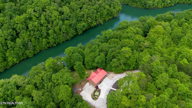 715 Landmark Rd, Jacksboro, TN 37757 - bird's eye view of a nearby body of water and a heavily wooded area
