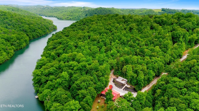715 Landmark Rd, Jacksboro, TN 37757 - bird's eye view of a large body of water and a heavily wooded area