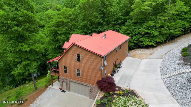 715 Landmark Rd, Jacksboro, TN 37757 - aerial view of property and surrounding area featuring a forest