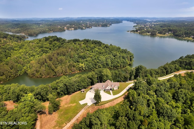 2356 Coaster Way, Sevierville, TN 37876 - drone / aerial view of a heavily wooded area and a large body of water