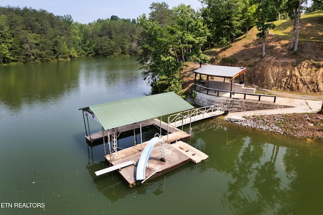 2356 Coaster Way, Sevierville, TN 37876 - dock with a water view, a gazebo, and boat lift