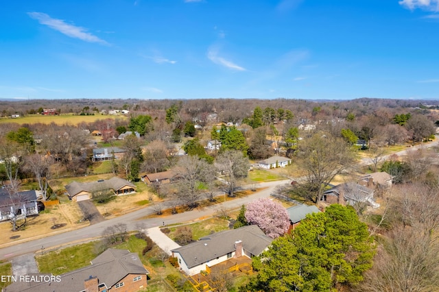 drone / aerial view with a residential view