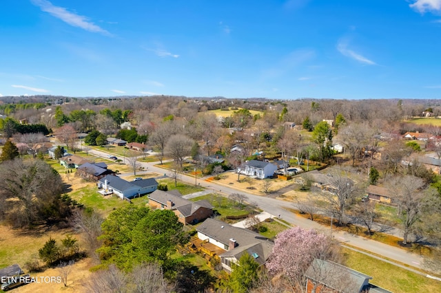 bird's eye view featuring a residential view