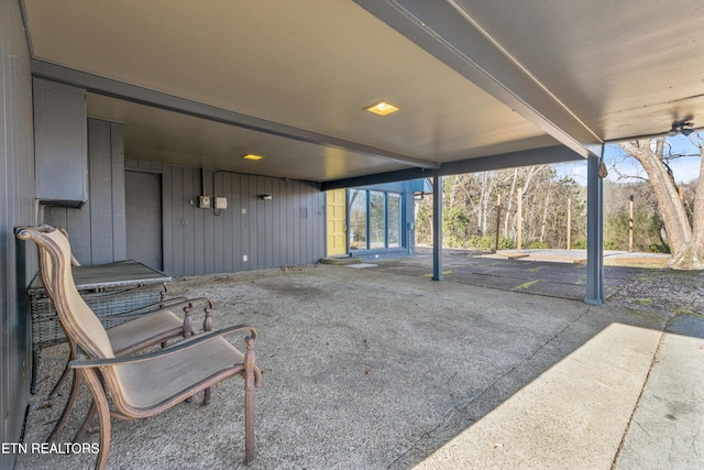 view of patio with a carport