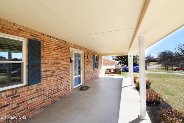 view of patio with covered porch