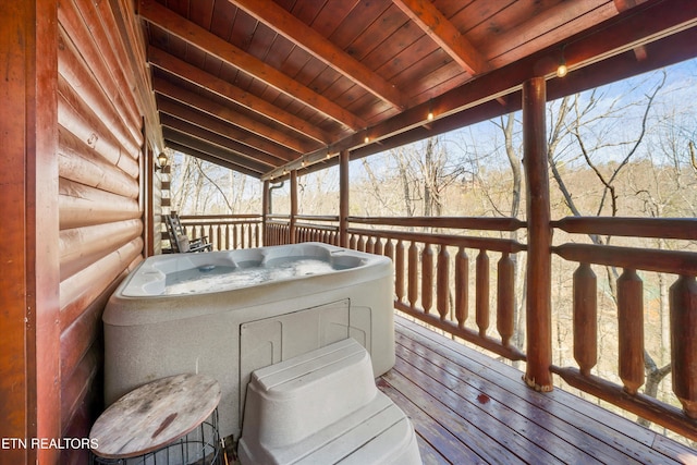 1906 Buckeye View Way, Sevierville, TN 37876 - wooden deck featuring a hot tub