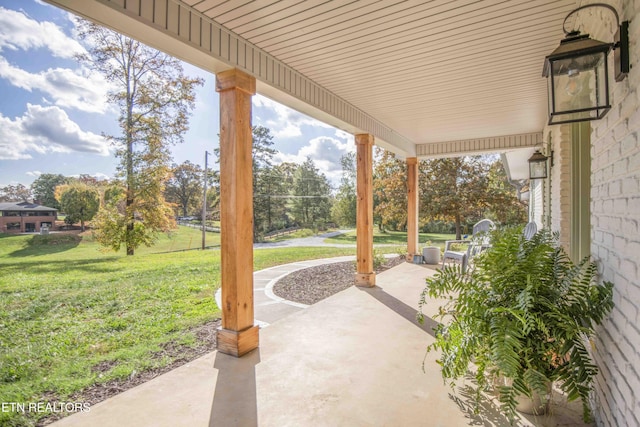 view of patio with covered porch