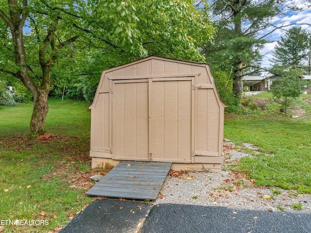 view of shed