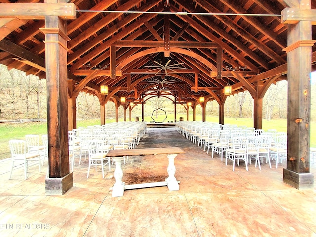 view of community featuring a gazebo