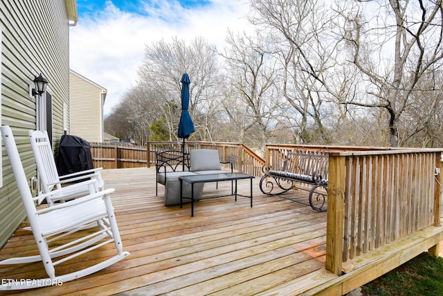 view of wooden deck