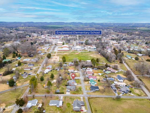 aerial view with a residential view