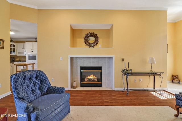 12 Killearn Ct, Crossville, TN 38558 - living area featuring ornamental molding and wood finished floors