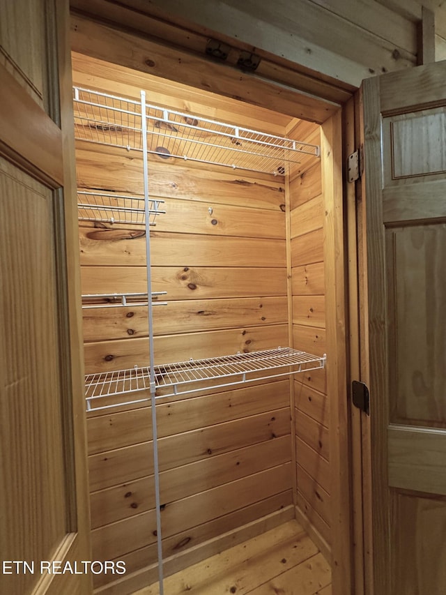 closet featuring a sauna