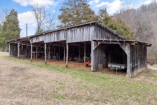 view of horse barn