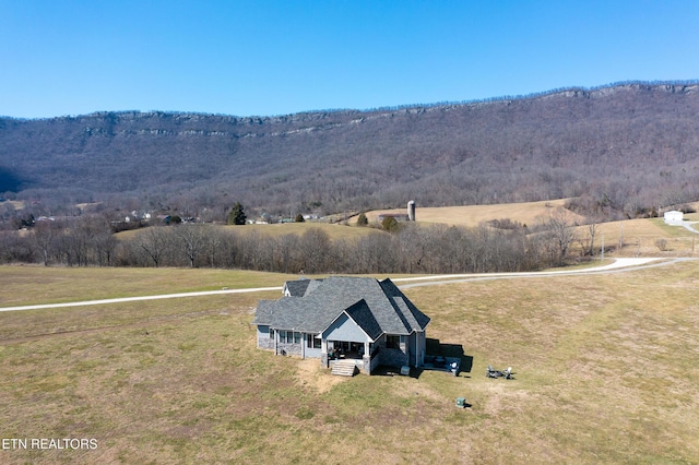 view of mountain feature featuring a rural view