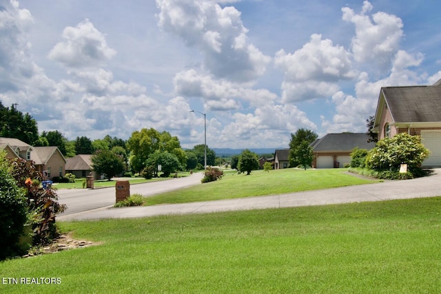 1689 Peppertree Dr, Alcoa, TN 37701 - view of grassy yard with an attached garage and driveway