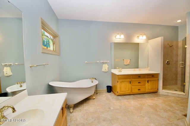 1689 Peppertree Dr, Alcoa, TN 37701 - full bath featuring a stall shower, two vanities, and a freestanding bath